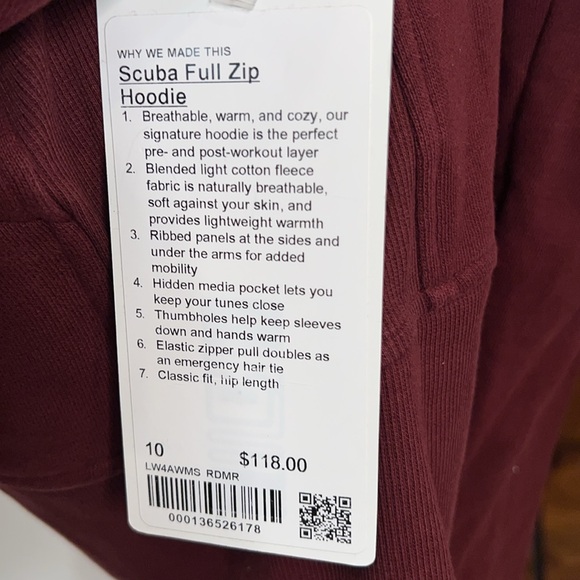 ❤️NWT LULULEMON SCUBA FULL ZIP HOODIE - Picture 14 of 14
